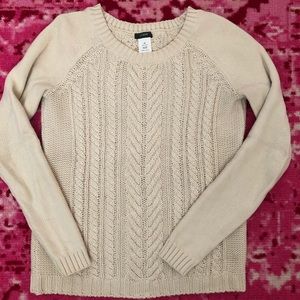 J crew cable sweater